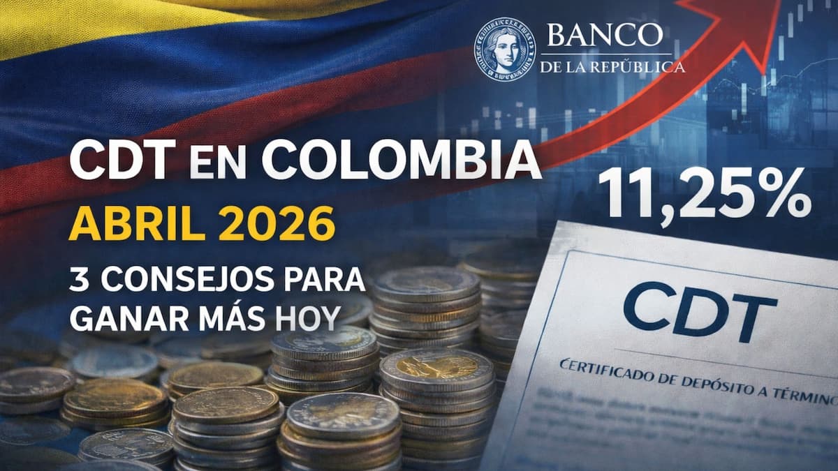 CDT en Colombia abril 2026: 3 consejos para ganar más hoy